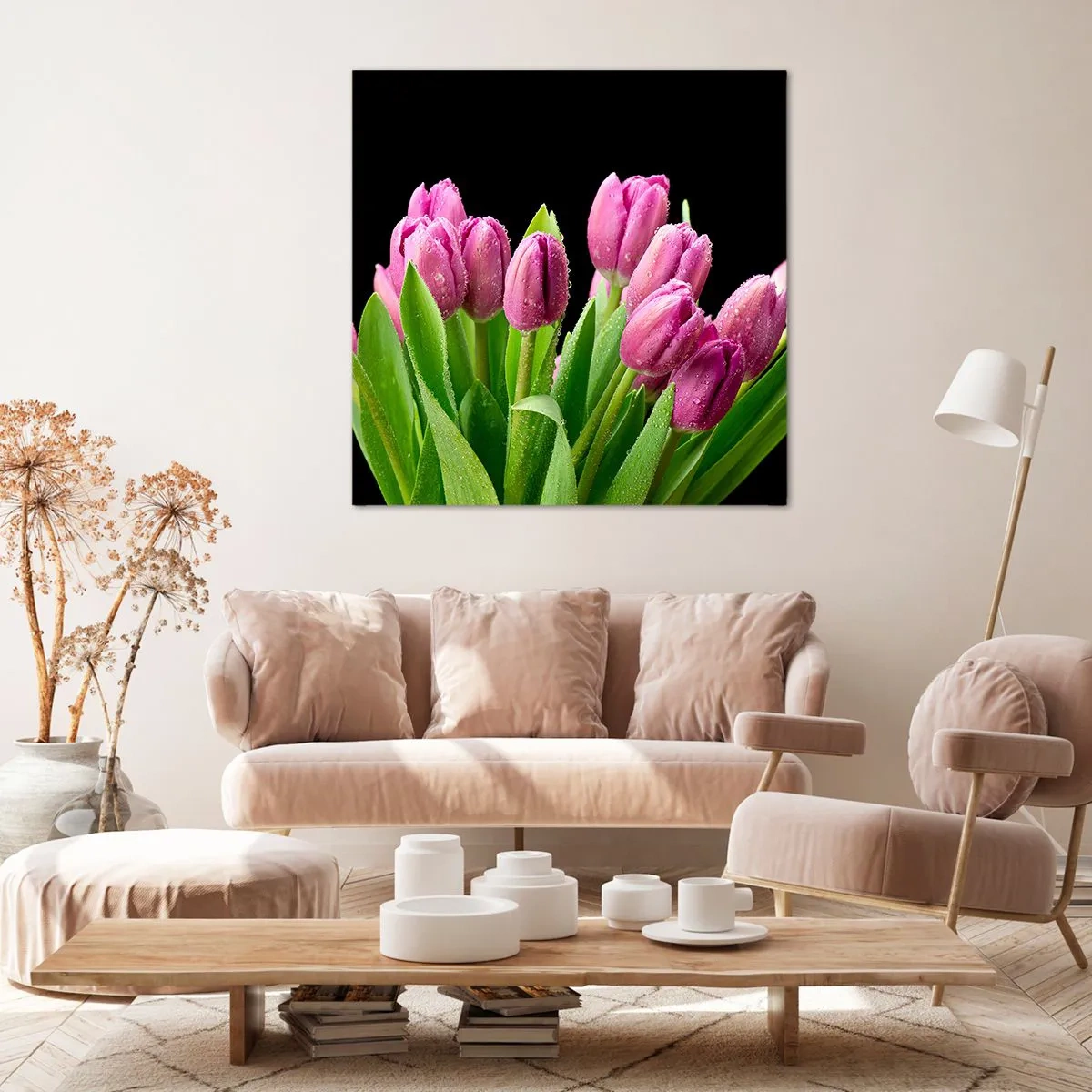 Tablou pe pânză - Bucurie de liliac de primăvară - 40x40 cm