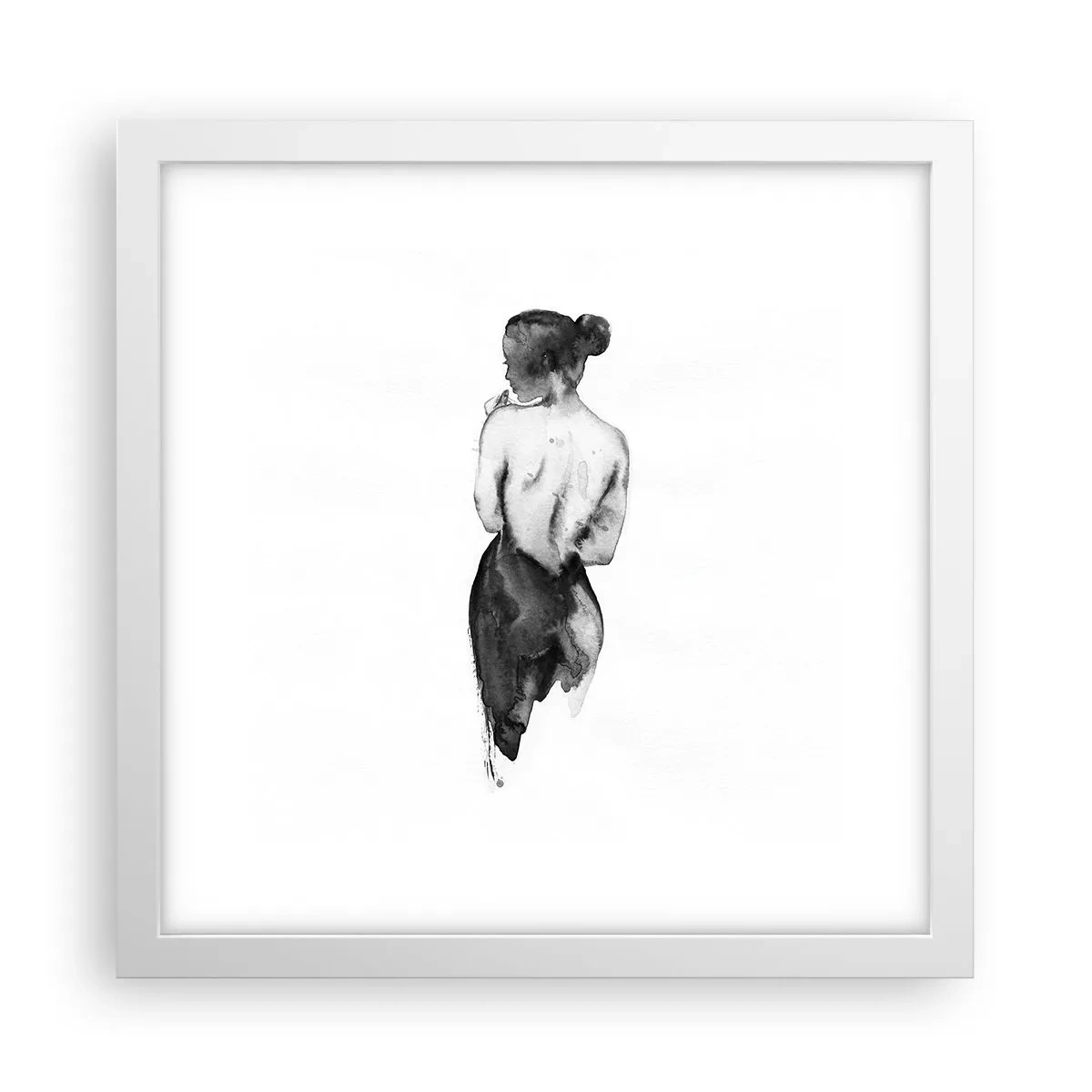 Poster în ramă albă - Cu ea lumea dispare - 30x30 cm