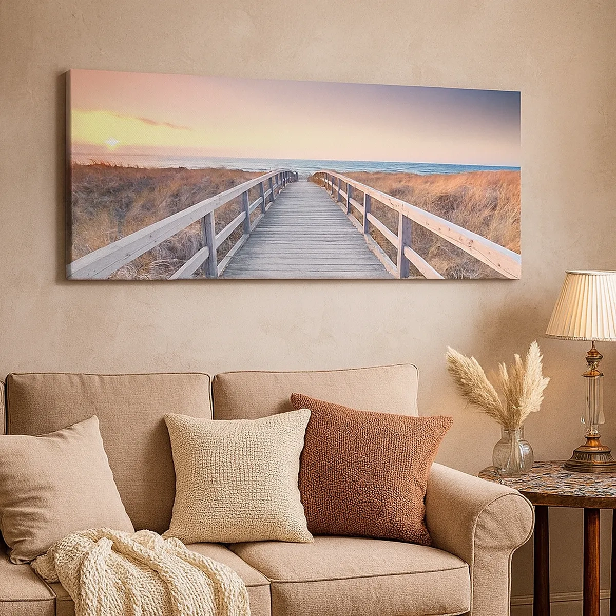 Tablou pe pânză - Aurora baltică de seară - 30x30 cm