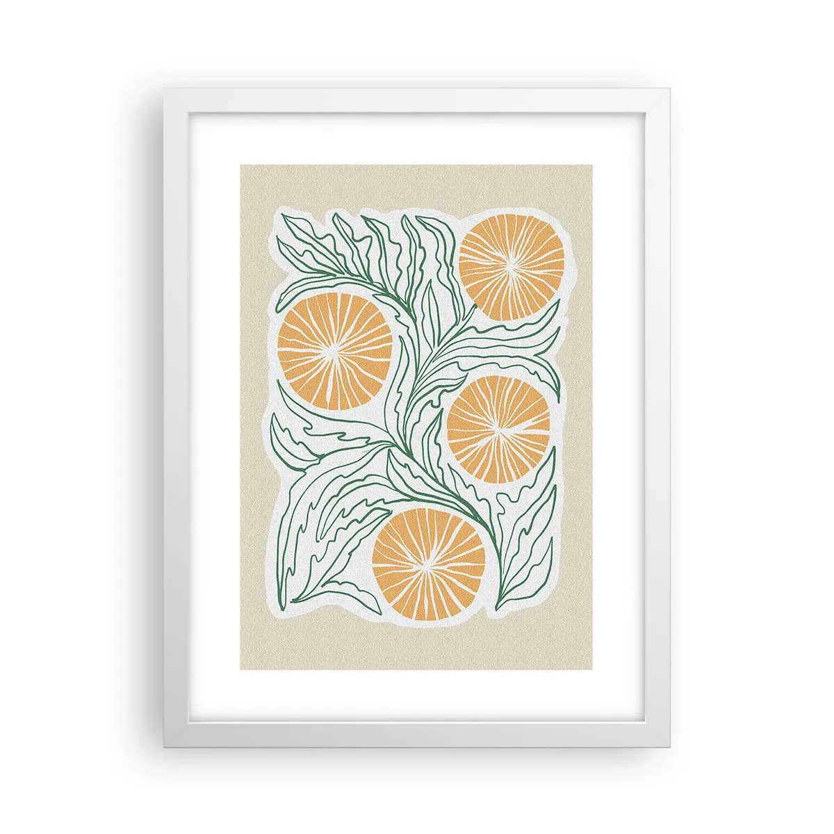 Poster în ramă albă - Etnic cu o notă de abstracție - 30x40 cm