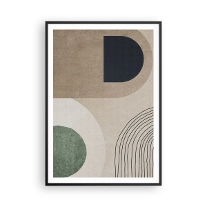 Poster în ramă neagră - Blândețea ovalului - 70x100 cm