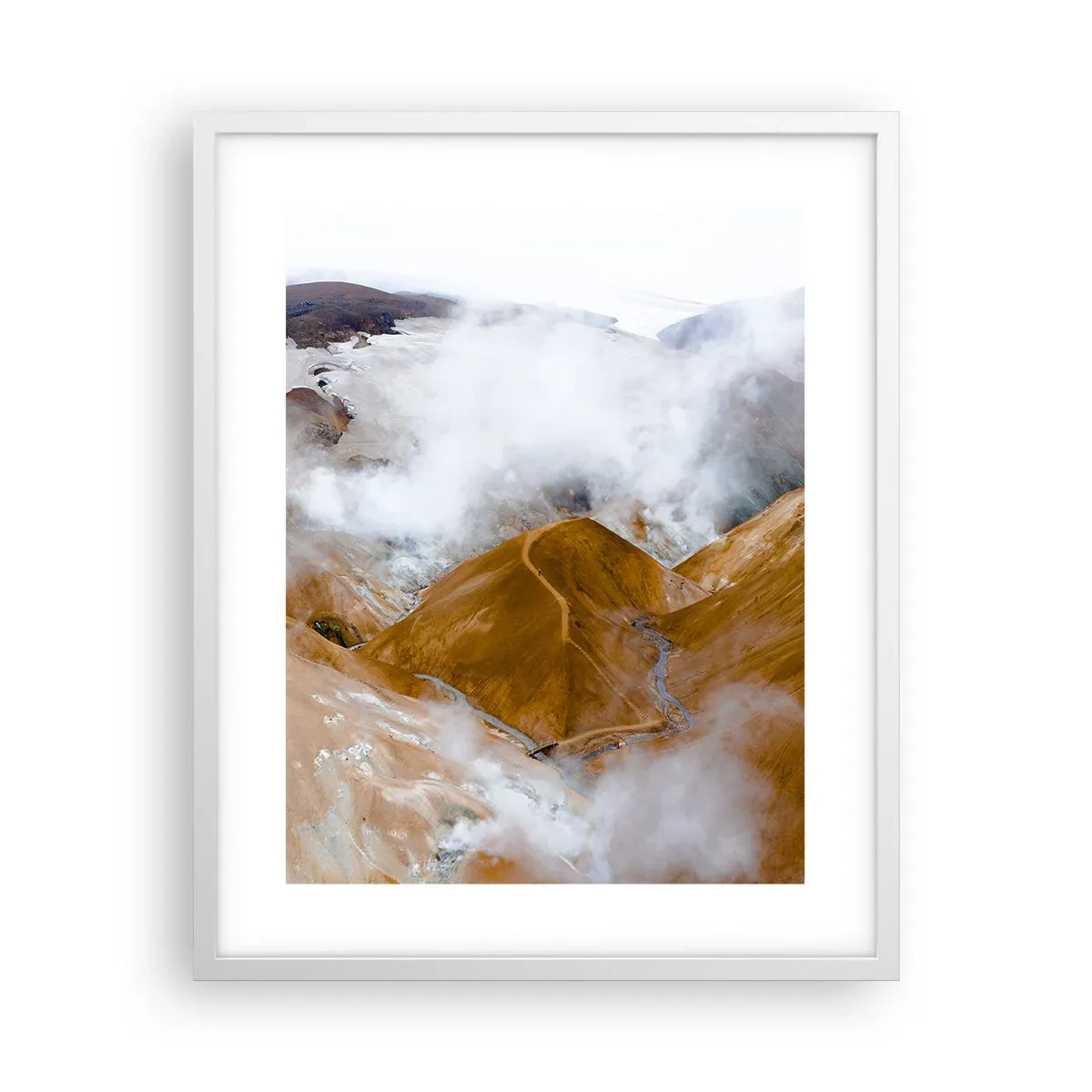 Poster în ramă albă - Frumusețea sălbatică a Islandei - 40x50 cm