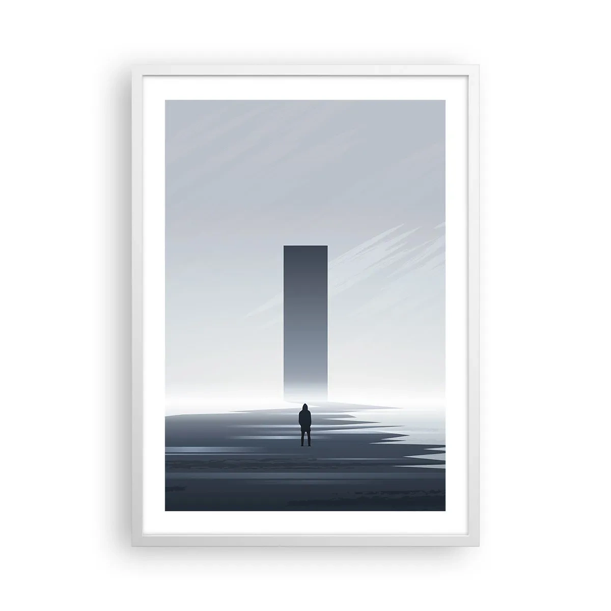 Poster în ramă albă - Oportunitate sau amenințare? - 50x70 cm