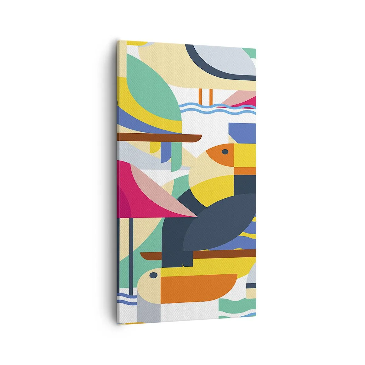 Tablou pe pânză - Cheful păsărilor - 55x100 cm