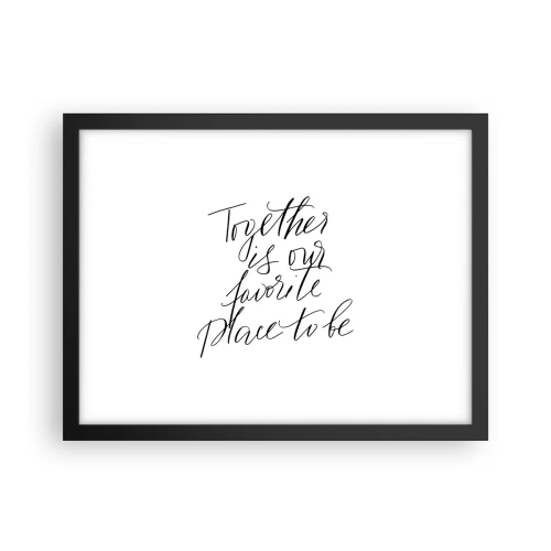 Poster în ramă neagră - O simți și tu? - 40x30 cm
