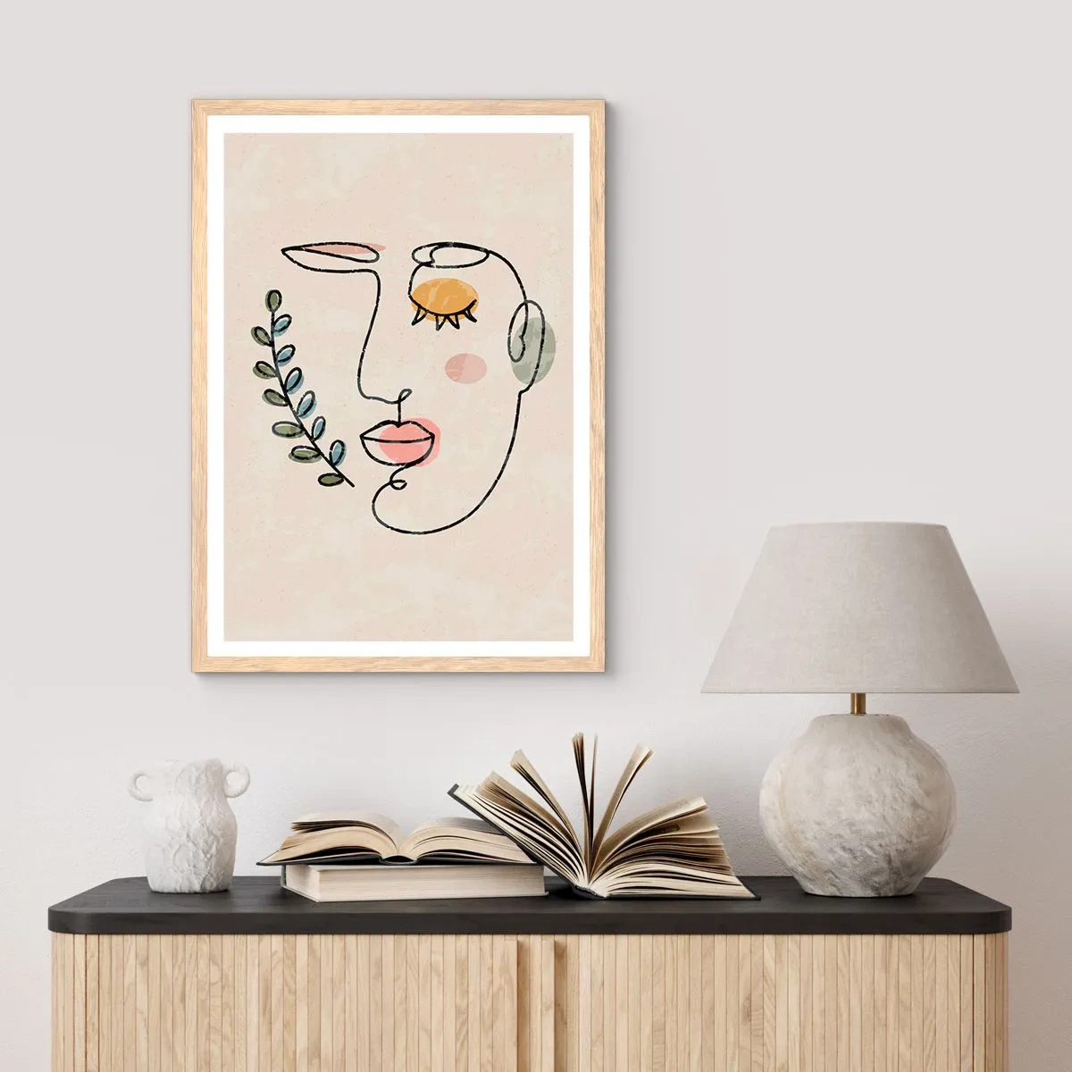 Poster în ramă de stejar deschis - Pacea regăsită - 61x91 cm