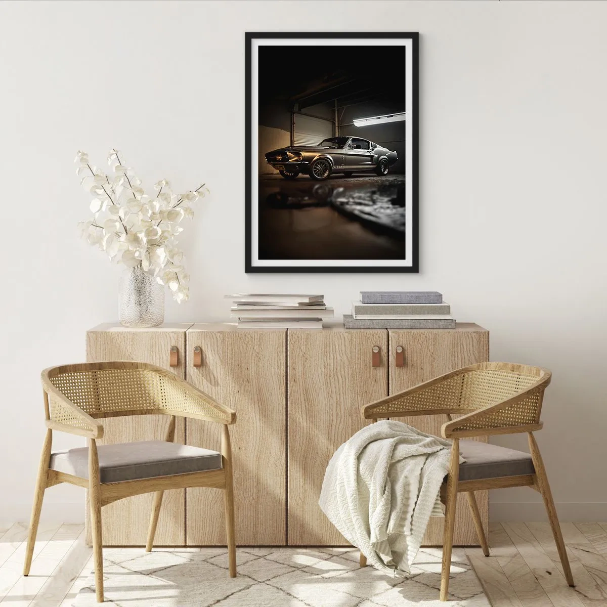 Poster în ramă neagră - Înapoi în trecut - 61x91 cm