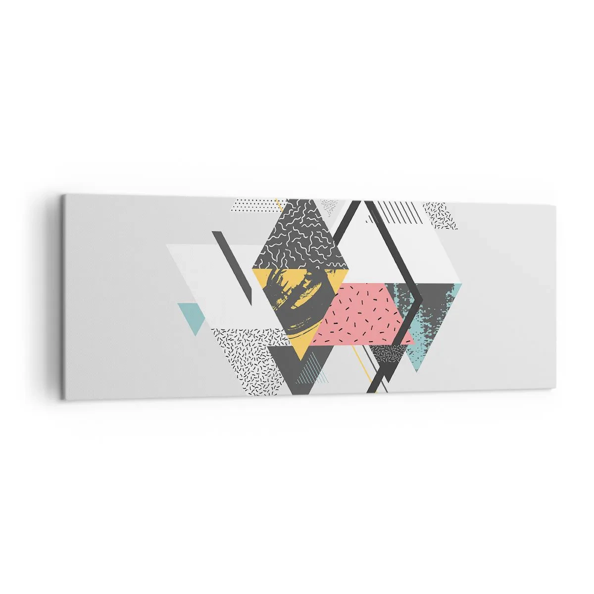 Tablou pe pânză - Variația triunghiului și a rombului - 140x50 cm