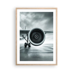 Poster în ramă de stejar deschis - Ce putere! - 50x70 cm