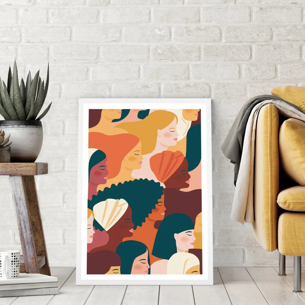 Poster în ramă albă - Numai feminitate - 50x70 cm