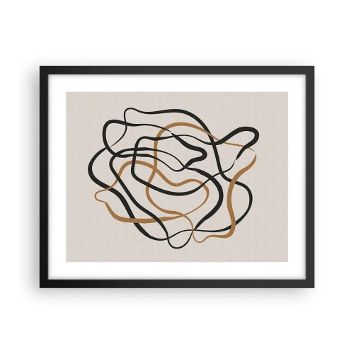 Poster în ramă neagră - Totul s-a încurcat - 50x40 cm