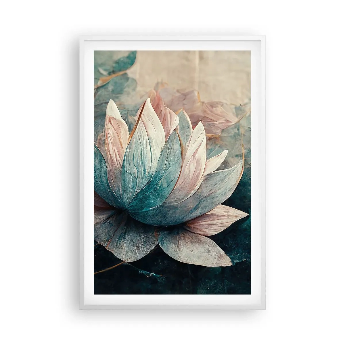 Poster în ramă albă - Stele de lac - 61x91 cm