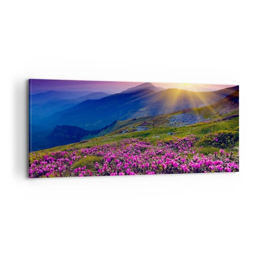 Tablou pe pânză - ... Și peste tot în jur se simte un miros de jneapăn și parfum de ierburi... - 100x40 cm
