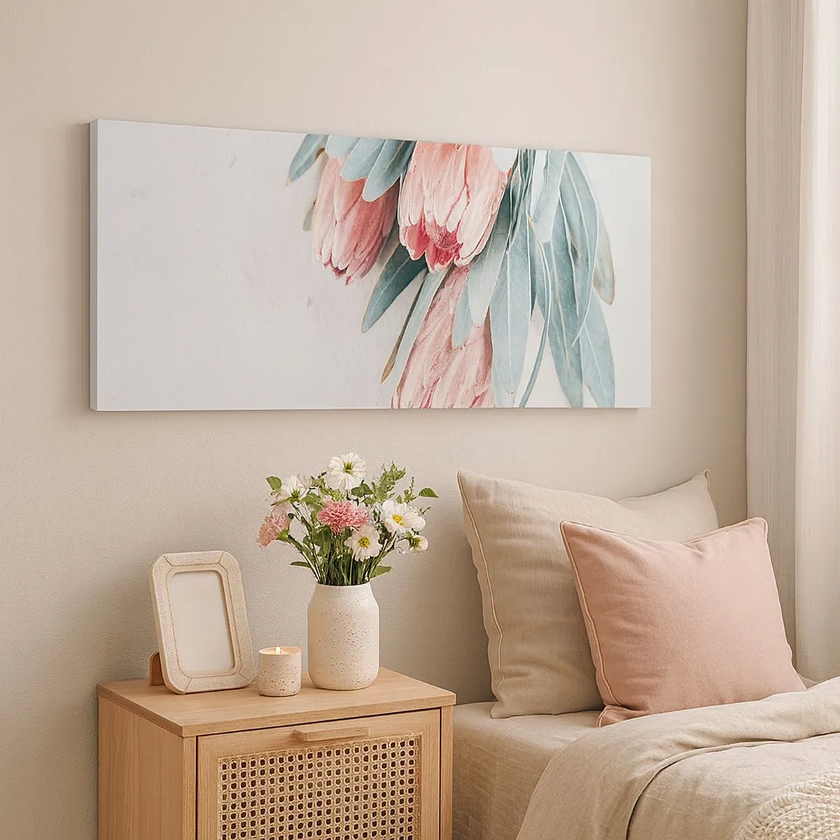 Tablou pe pânză - Rușinate de propria lor frumusețe - 100x40 cm