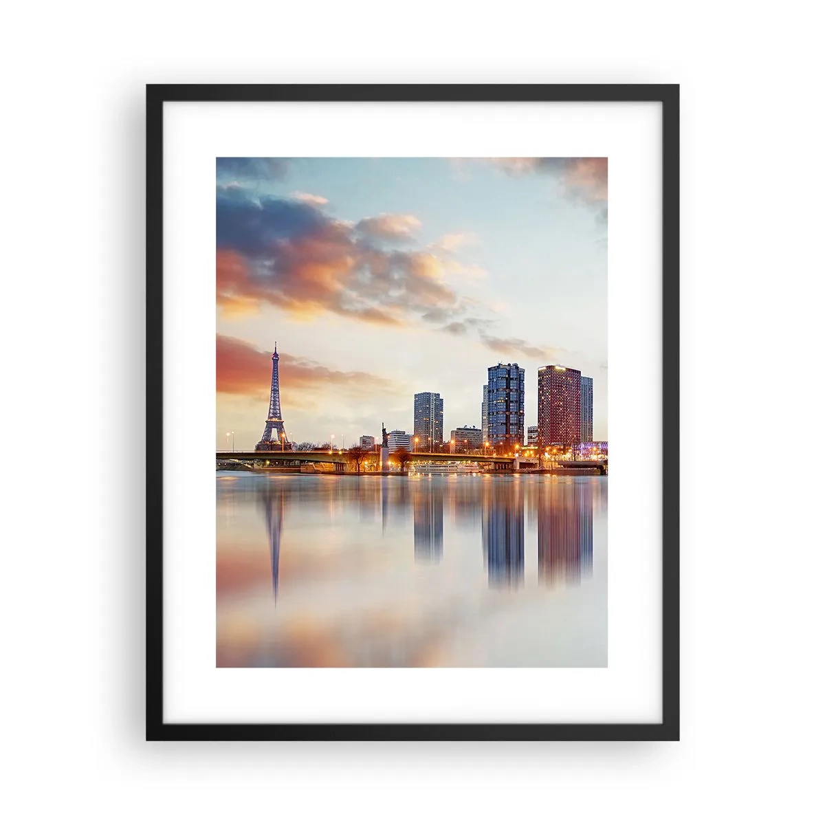 Poster în ramă neagră - Calmul monumental al Parisului - 40x50 cm