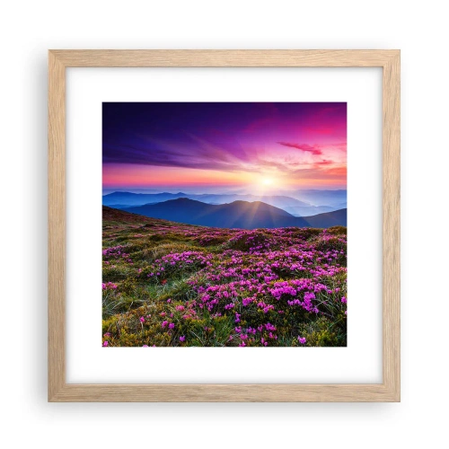 Poster în ramă de stejar deschis - Ierburile proaspete miroseau puternic - 30x30 cm