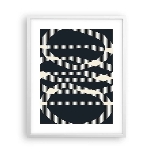 Poster în ramă albă - Încercare de străpungere a întunericului - 40x50 cm
