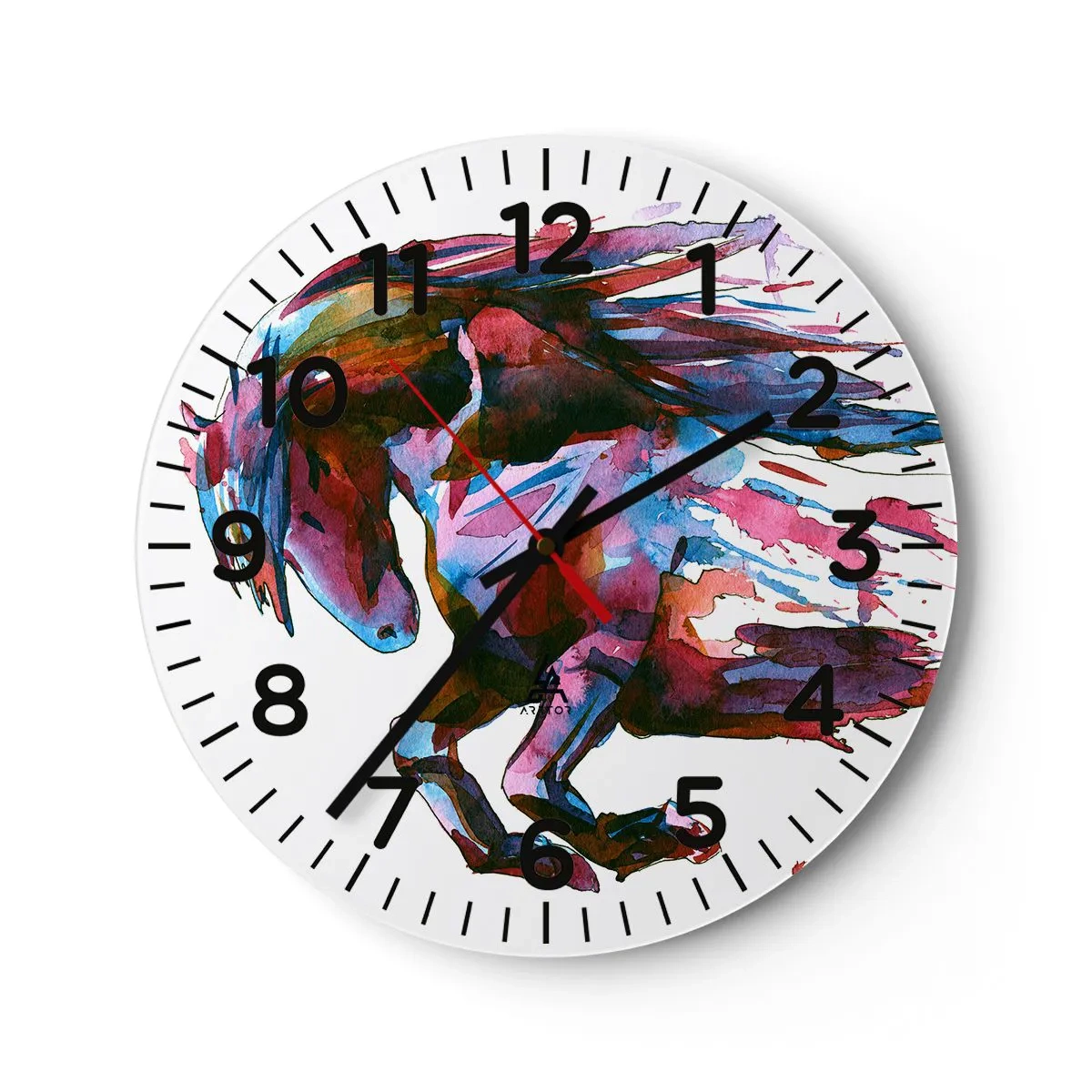 Ceas de perete - Ceas pe sticlă - În exaltare - 40x40 cm