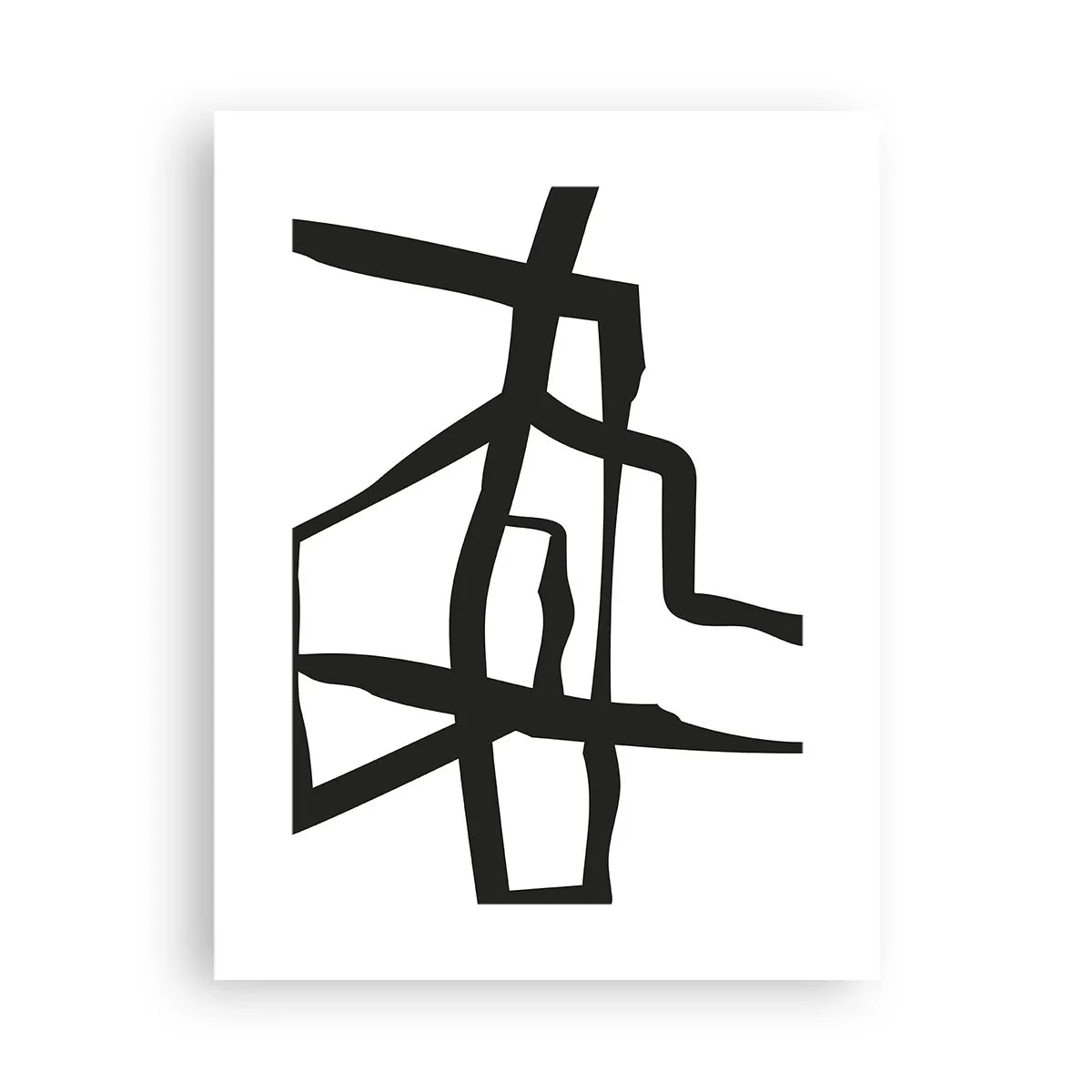 Poster - Construcție în alb și negru - 30x40 cm