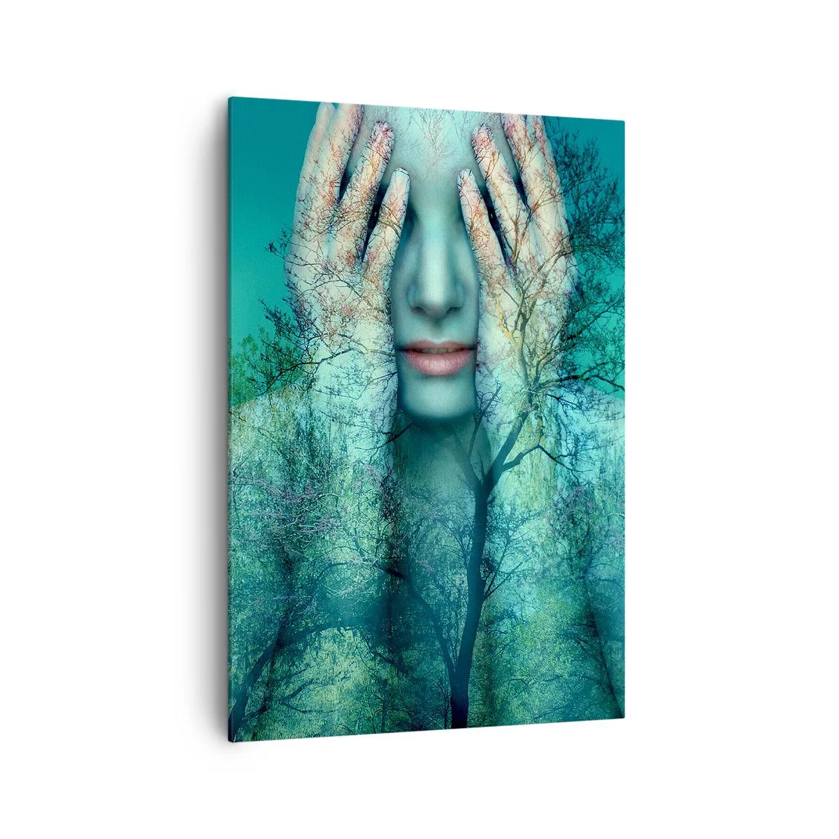 Tablou pe pânză - Scufundată în albastru - 70x100 cm