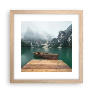 Poster în ramă de stejar deschis - Și frunțile mândre - 30x30 cm