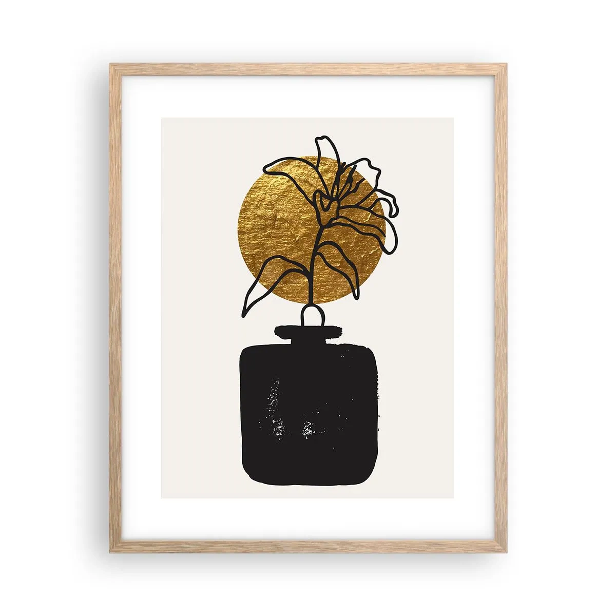 Poster în ramă de stejar deschis - Cât cântărește aurul? - 40x50 cm
