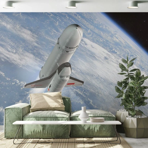 Fototapetă personalizată Standard Eco - Ascensiunea cosmică - Cosmos, Sputnik, O rachetă spațială