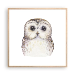 Poster în ramă de stejar deschis - Uită-te în ochii mei - 60x60 cm