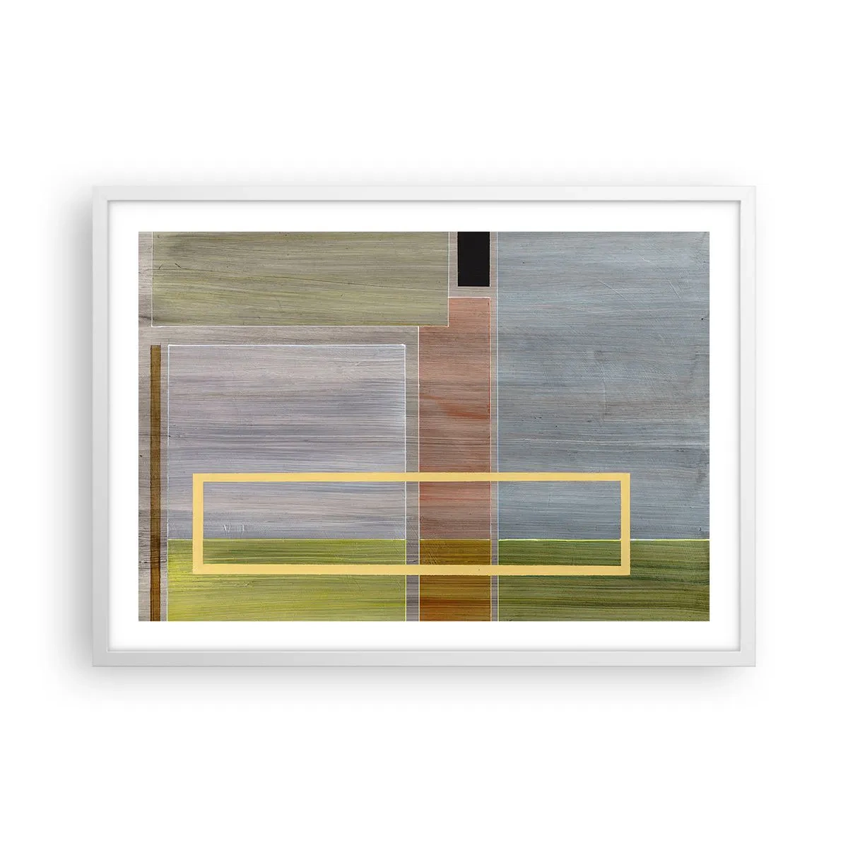 Poster în ramă albă - Drept și liniștit - 70x50 cm