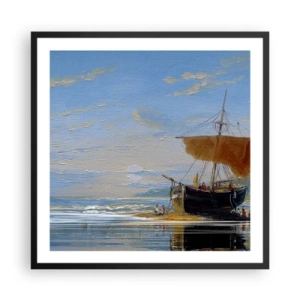 Poster în ramă neagră - Apă, pământ, aer - 60x60 cm