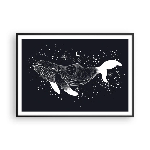 Poster în ramă neagră - În oceanul universului - 100x70 cm