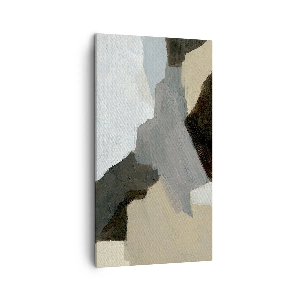 Tablou pe pânză - Abstracție: despărțirile griului - 45x80 cm