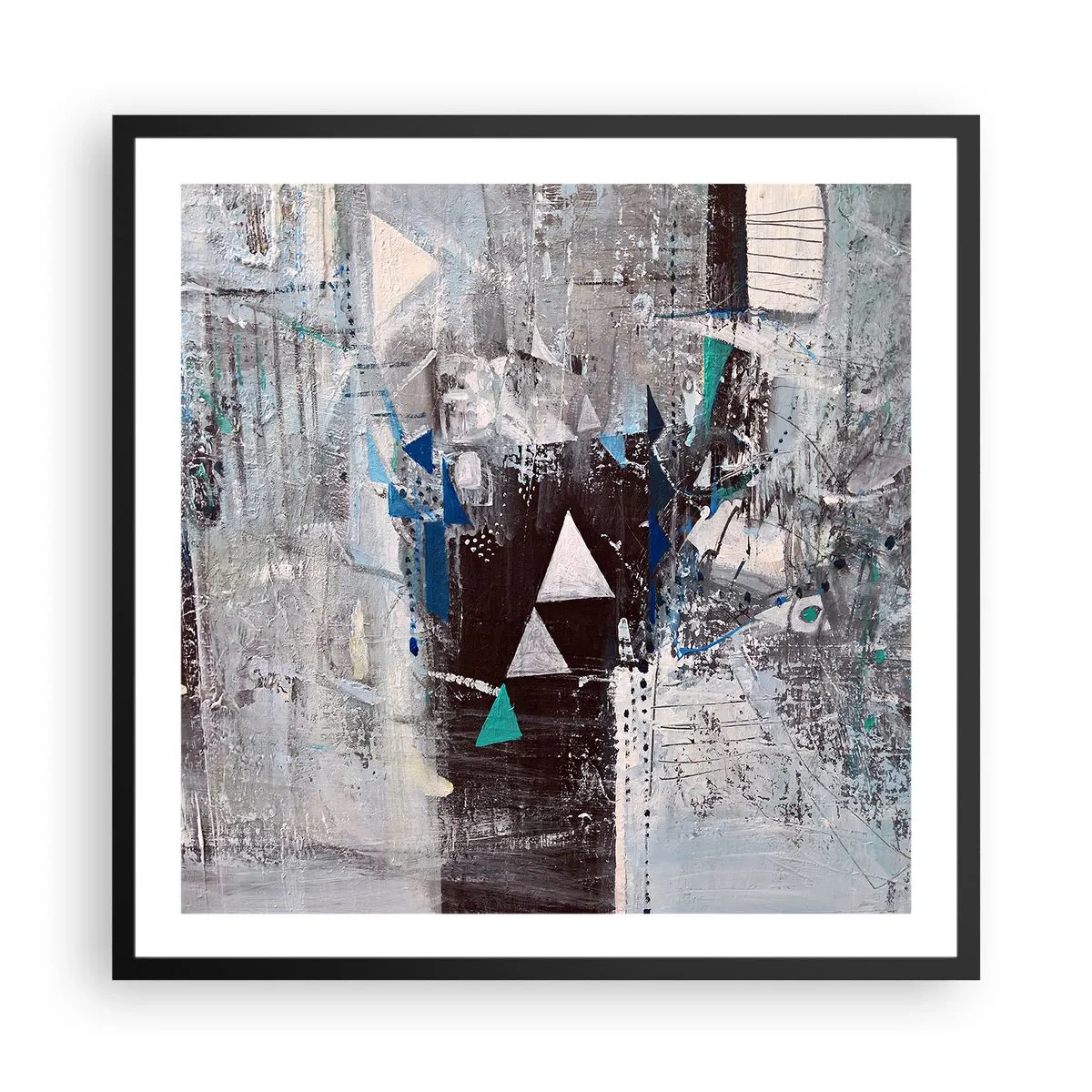 Poster în ramă neagră - Ordinea superioară a triunghiurilor - 60x60 cm