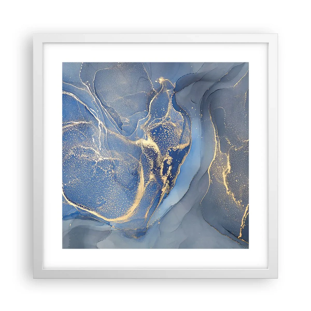 Poster în ramă albă - Praf de aur - 40x40 cm