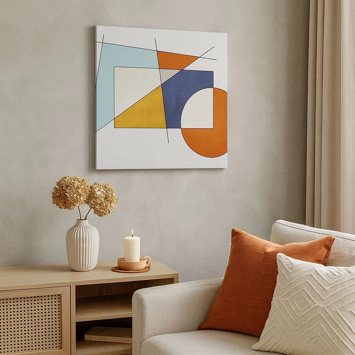 Tablou pe pânză - Abstracție: distracție modernistă - 30x30 cm