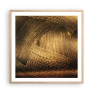 Poster în ramă de stejar deschis - Într-un labirint de aur - 60x60 cm