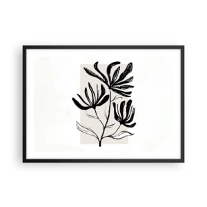 Poster în ramă neagră - Schiță pentru ierbar - 70x50 cm