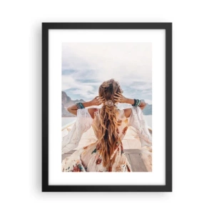 Poster în ramă neagră - Pe drumul spre fericire - 30x40 cm