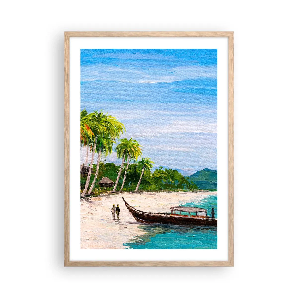 Poster în ramă de stejar deschis - Un vis exotic - 50x70 cm
