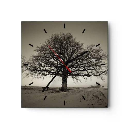 Ceas de perete - Ceas pe sticlă - De aici până în veșnicie - 30x30 cm