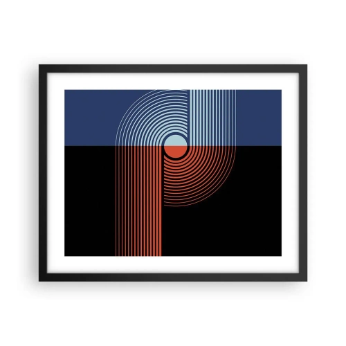 Poster în ramă neagră - Într-o îmbrăţişare geometrică - 50x40 cm