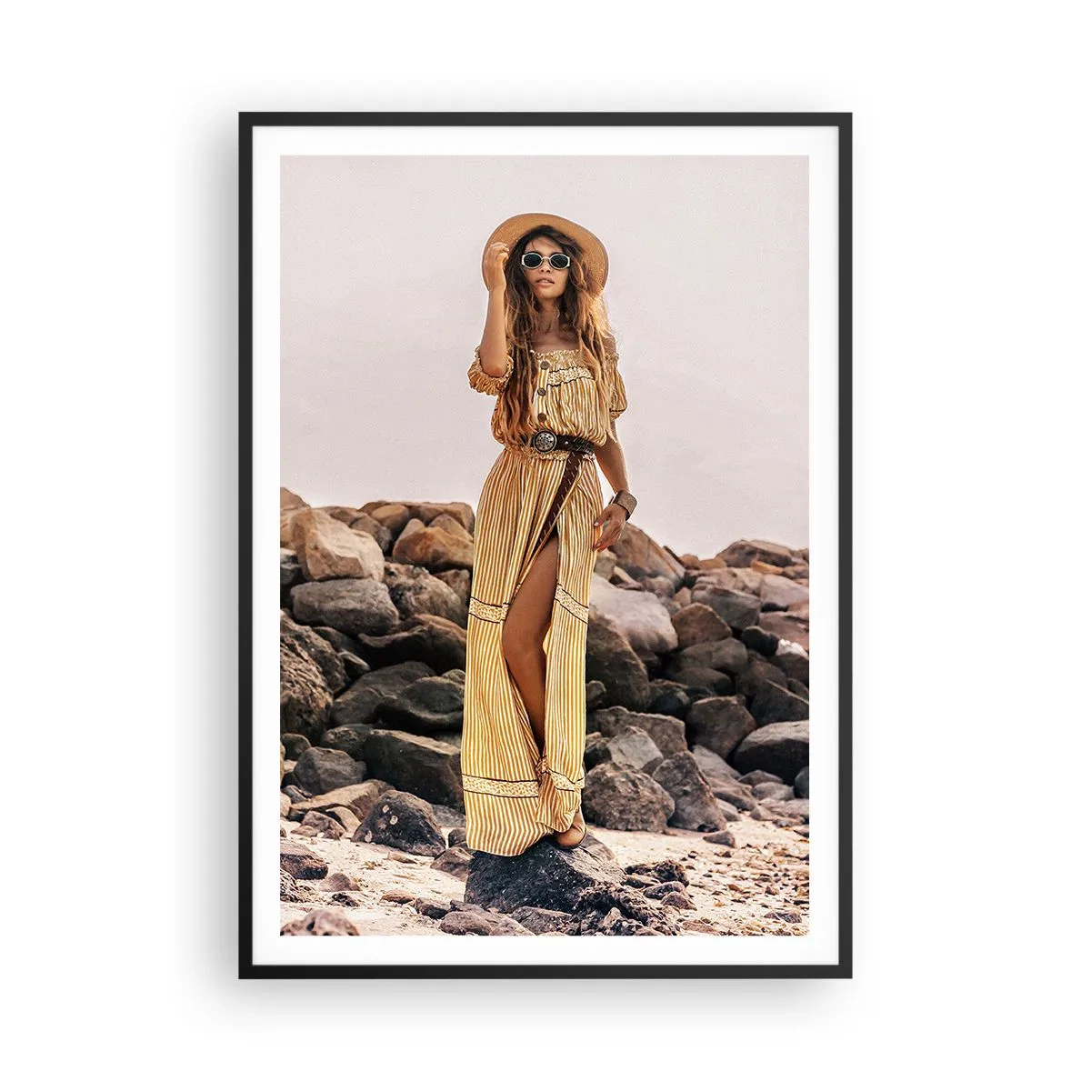 Poster în ramă neagră - Magia pietrelor - 70x100 cm