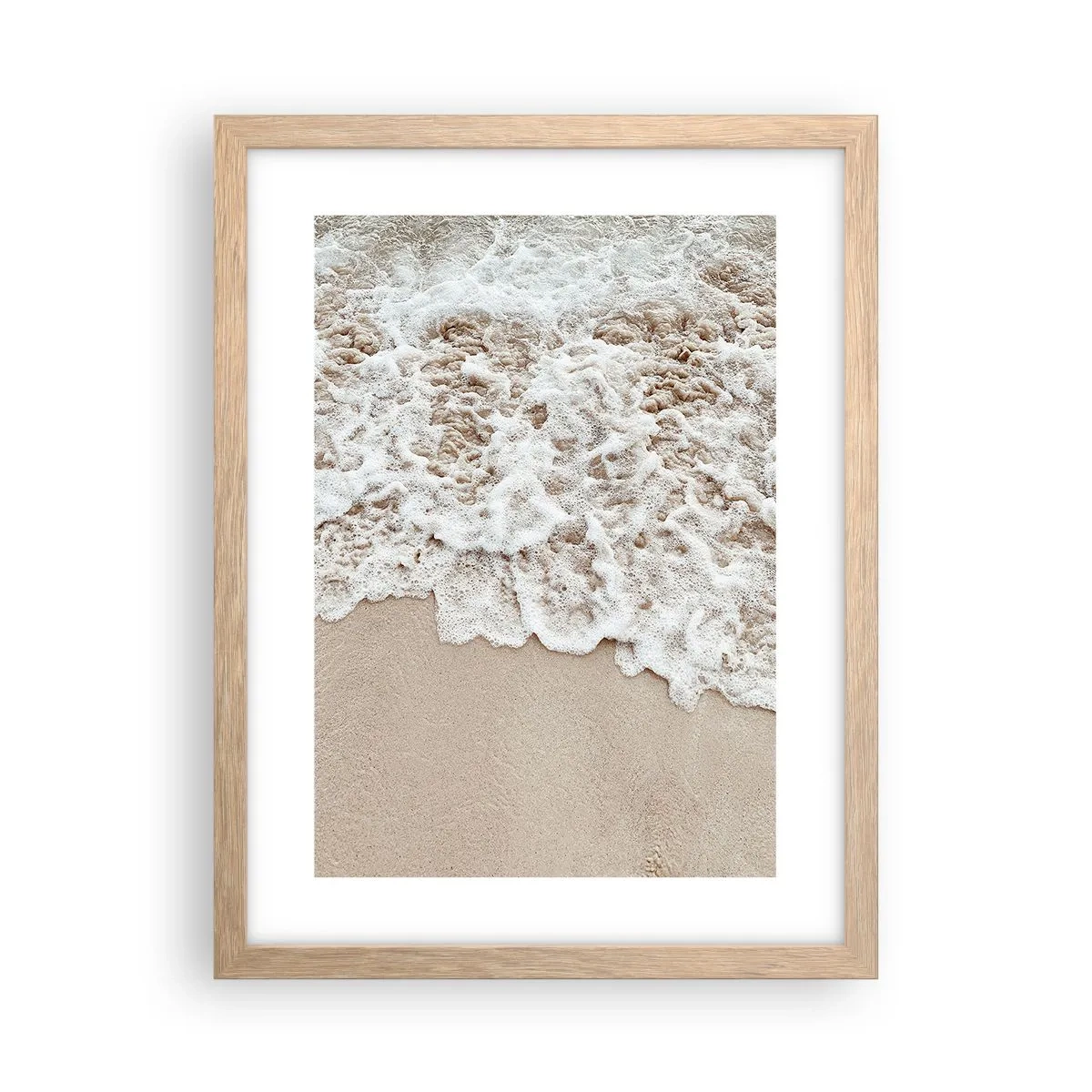 Poster în ramă de stejar deschis - Mă întorc imediat - 30x40 cm