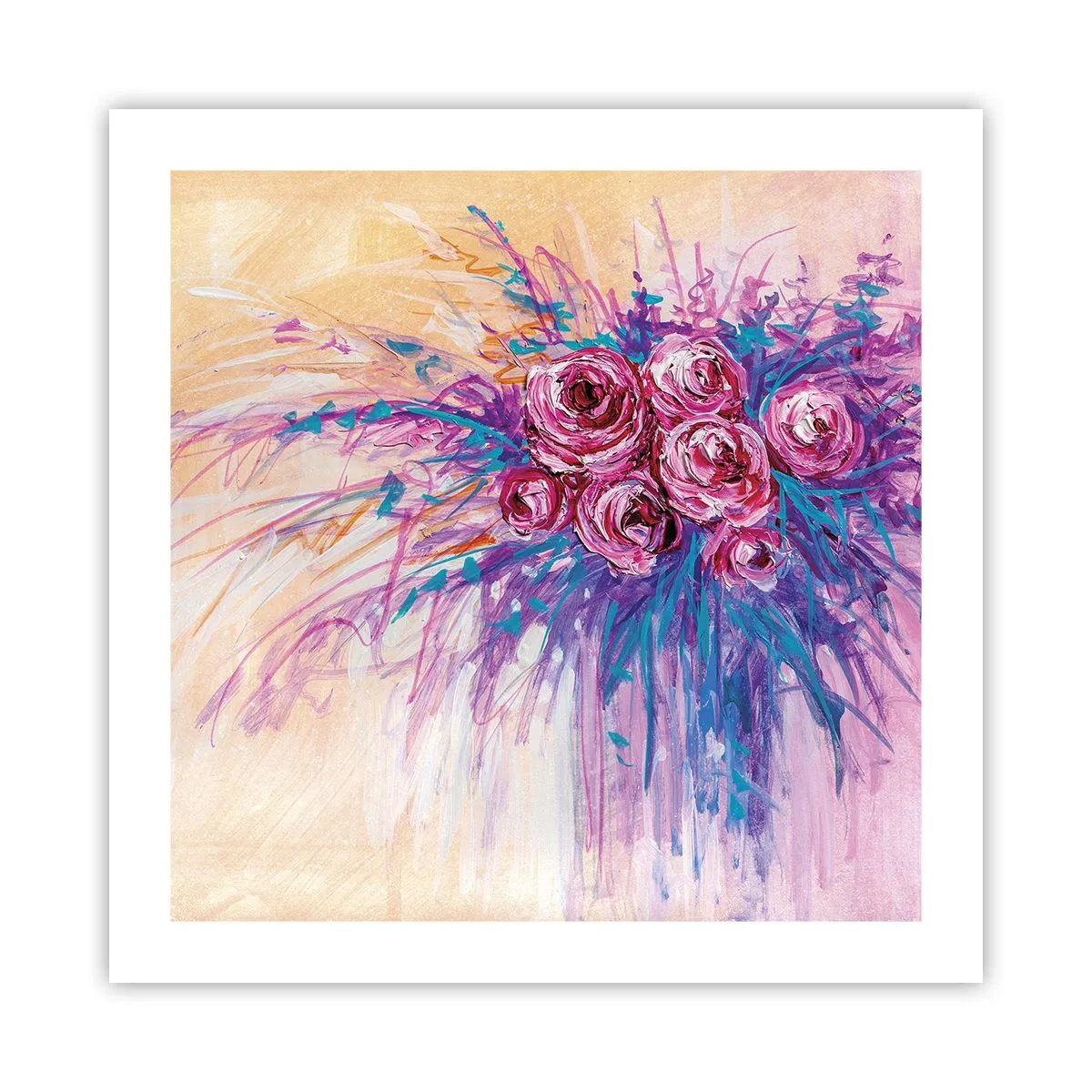 Poster - Fântână de trandafiri - 50x50 cm