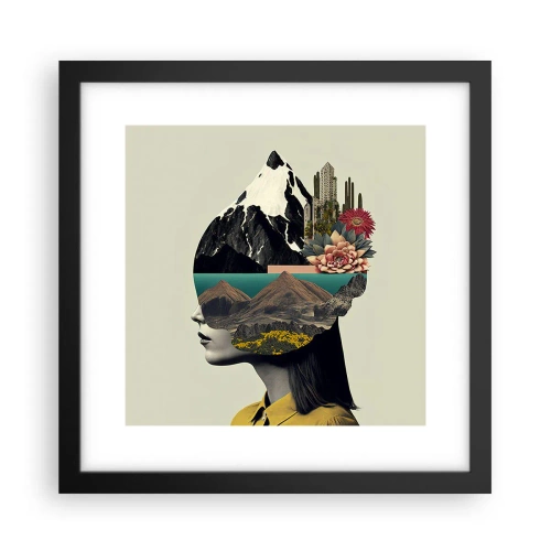 Poster în ramă neagră - Femeia - întotdeauna un mister - 30x30 cm