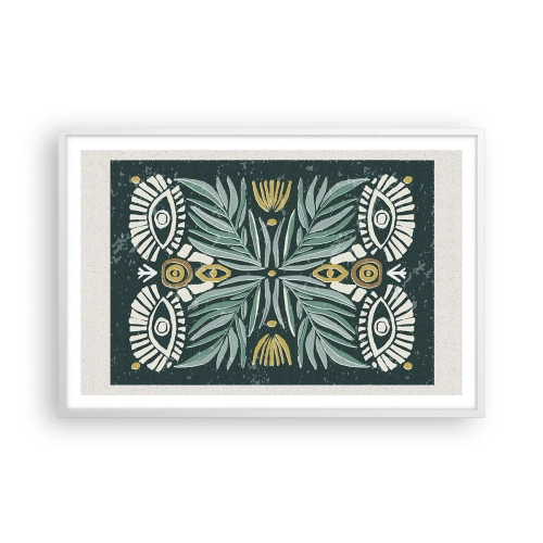 Poster în ramă albă - Ca un decupaj folcloric - 91x61 cm