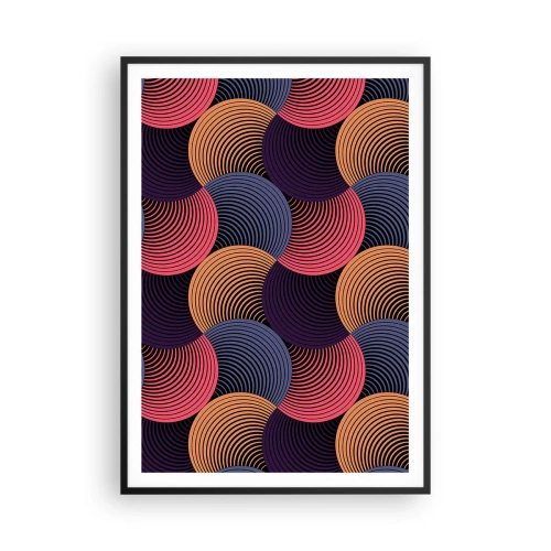 Poster în ramă neagră - Într-un ritm de cerc - 70x100 cm