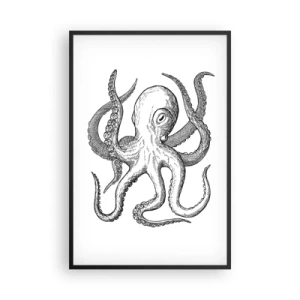 Poster în ramă neagră - Dansând cu valurile - 61x91 cm