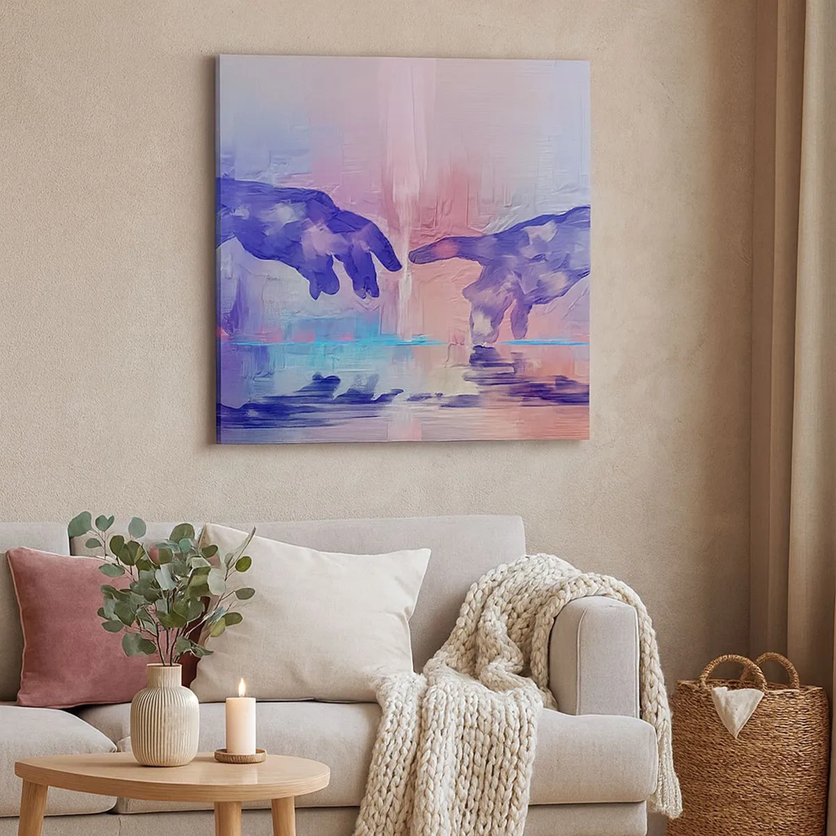 Tablou pe pânză - Scânteia divină a vieții - 30x30 cm