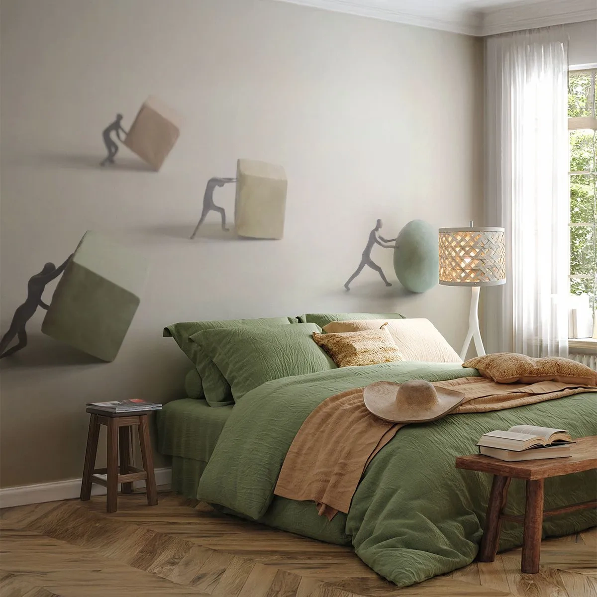 Tapet Standard Eco - Viața însăși - Abstracția, oameni, Muncă - 300x210 cm